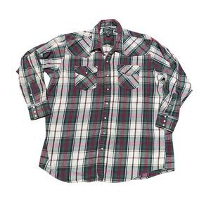 Vintage Painted Mesa Thick Cotton Pearl Snap Western Flannel Shirt Mens Sz 3XLT